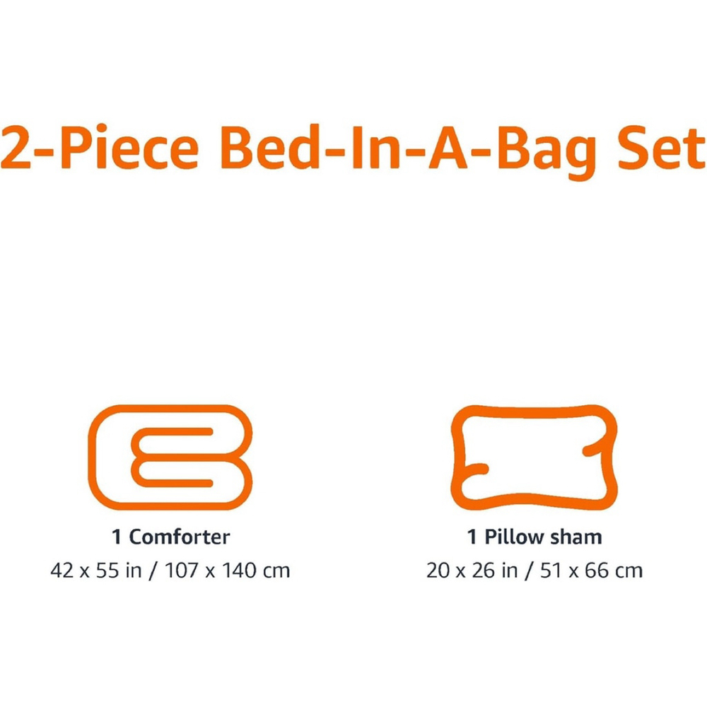 NEW Toddler Amazon Basics Bedding Set 2-Piece Blue - Picture 3 of 6